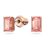 SWAROVSKI MILLENIA SET, OCTAGON CUT, PINK, ROSE GOLD-TONE PLATED 5620548