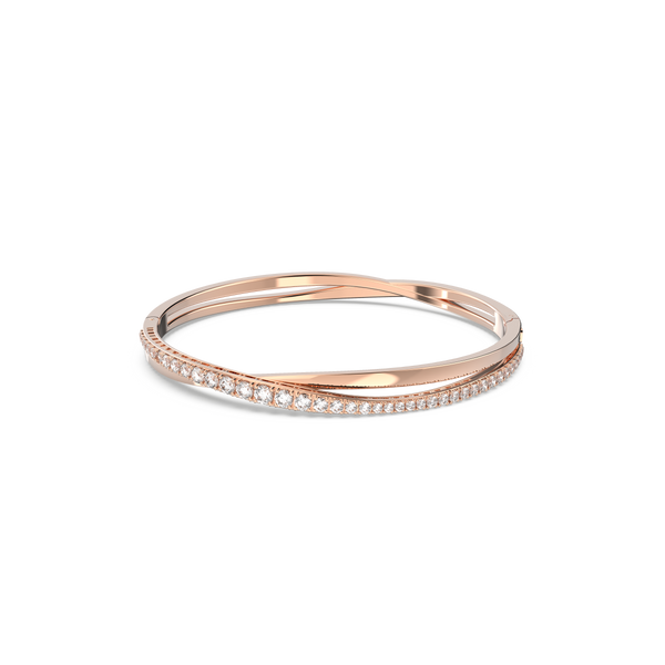 SWAROVSKI TWIST BRACELET, WHITE, ROSE GOLD-TONE PLATED 5620552