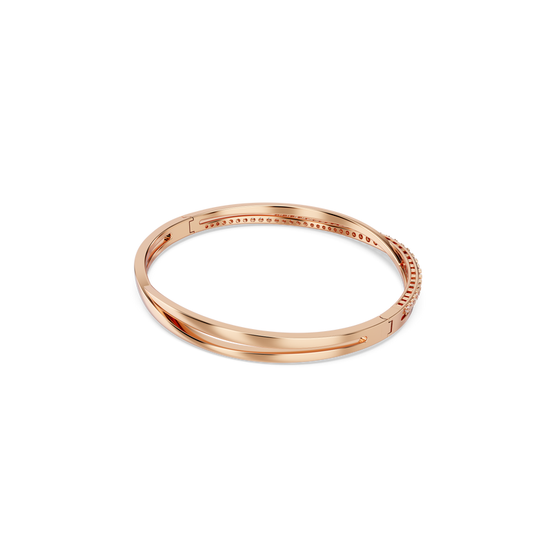 Swarovski Hyperbola bangle, White, Rose gold-tone plated 5620552 ...