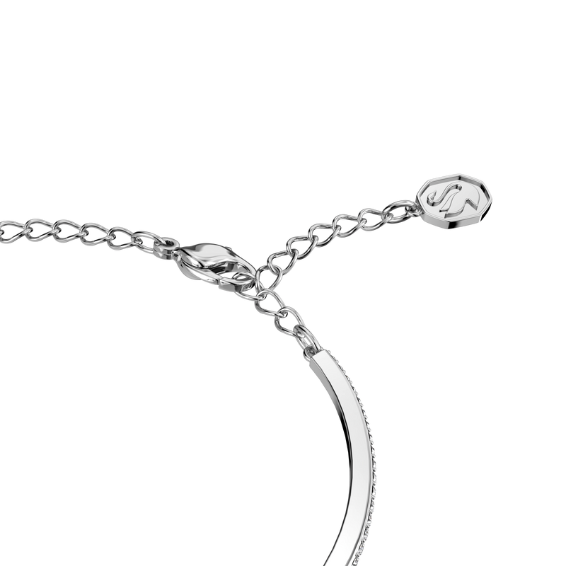SWAROVSKI MILLENIA BANGLE, OCTAGON CUT, PAVÉ, BLUE, RHODIUM PLATED 5620556