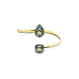 SWAROVSKI NUMINA BANGLE, MIXED CUTS, GRAY, GOLD-TONE PLATED