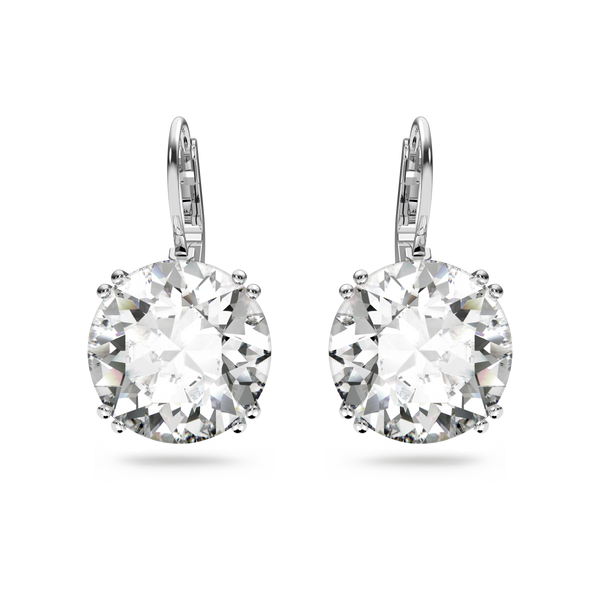 SWAROVSKI MILLENIA DROP EARRINGS, ROUND CUT, WHITE, RHODIUM PLATED 5628351