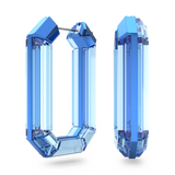 SWAROVSKI LUCENT HOOP EARRINGS, STATEMENT, OCTAGON SHAPE, BLUE 5633950