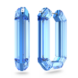 SWAROVSKI LUCENT HOOP EARRINGS, STATEMENT, OCTAGON SHAPE, BLUE 5633950