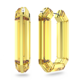 SWAROVSKI LUCENT HOOP EARRINGS, STATEMENT, OCTAGON SHAPE, YELLOW 5633954