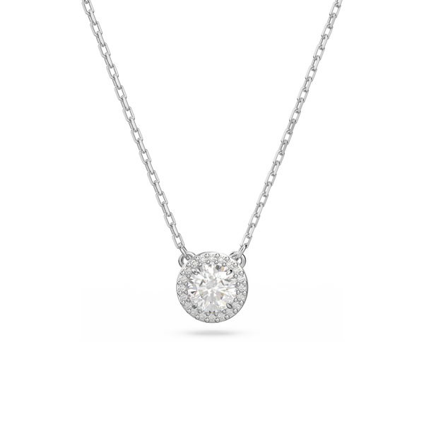 SWAROVSKI CONSTELLA PENDANT, ROUND CUT, PAVÉ, WHITE, RHODIUM PLATED 5636264