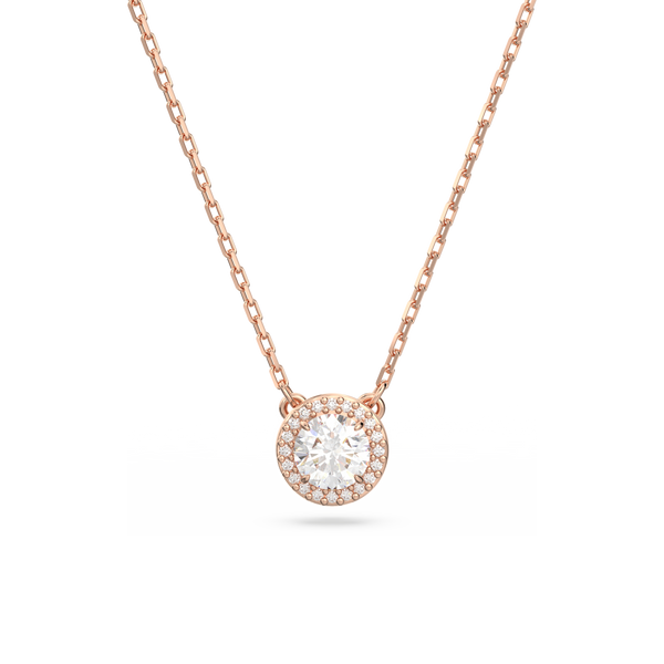 SWAROVSKI CONSTELLA PENDANT, ROUND CUT, PAVÉ, WHITE, ROSE GOLD-TONE PLATED 5636272