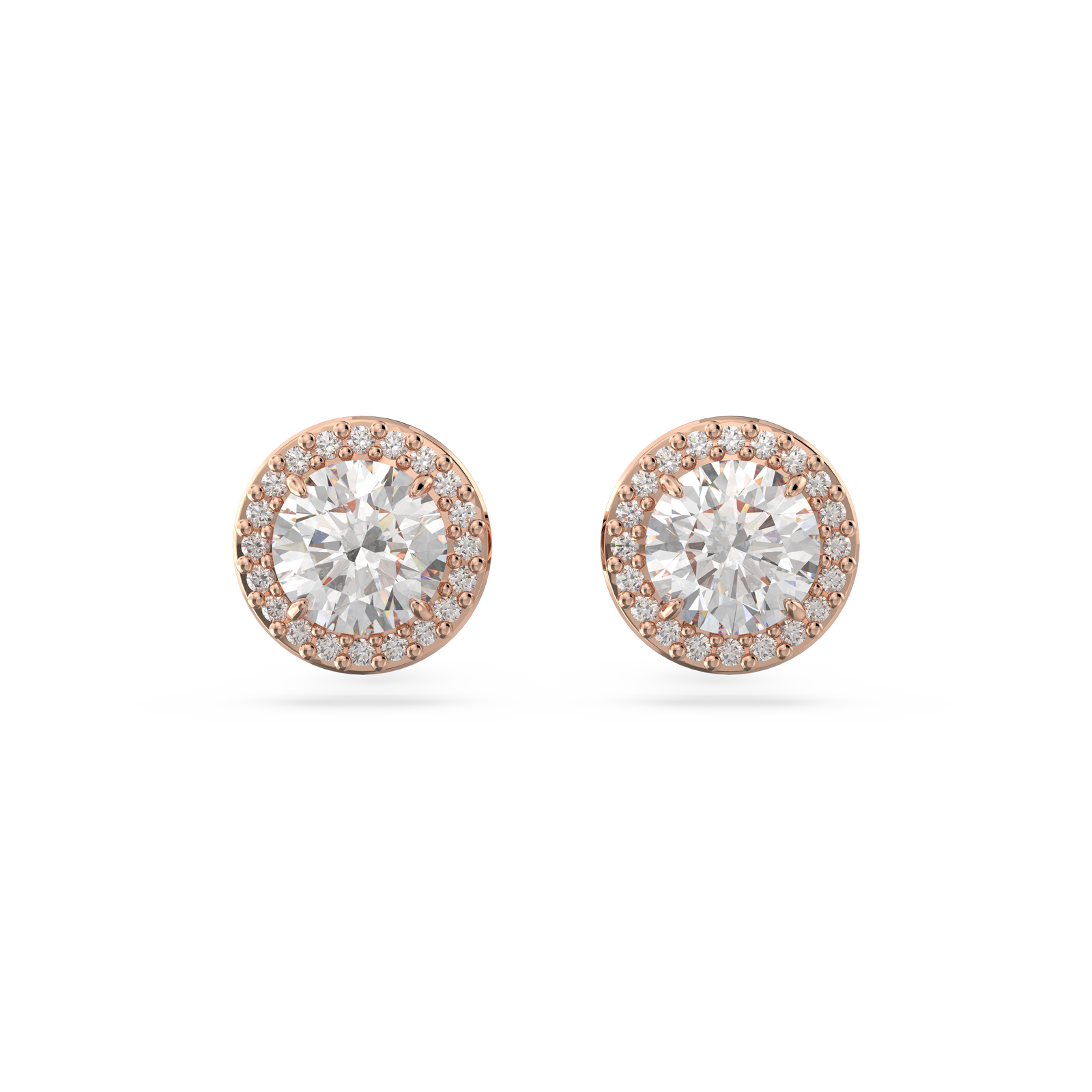 アクセサリー Swarovski Constella stud earrings Constella stud earrings, Round cut, White, Rhodium plated