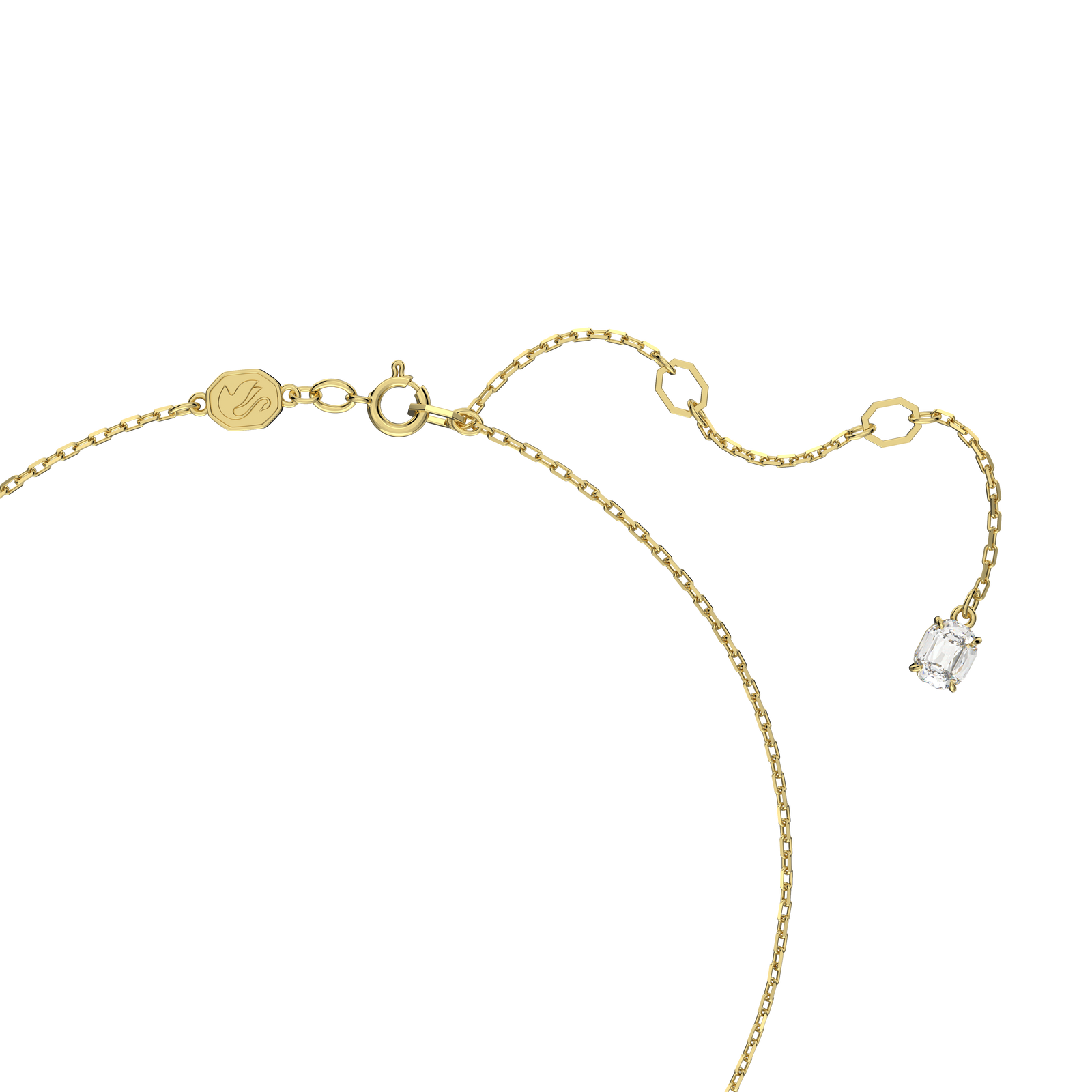 Swarovski Constella pendant, Round cut, White, Gold-tone
