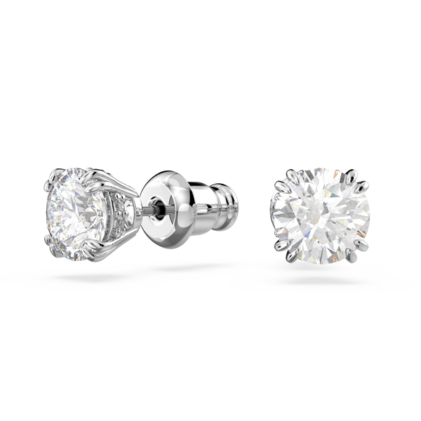 SWAROVSKI CONSTELLA STUD EARRINGS, ROUND CUT, WHITE, RHODIUM PLATED 5636712