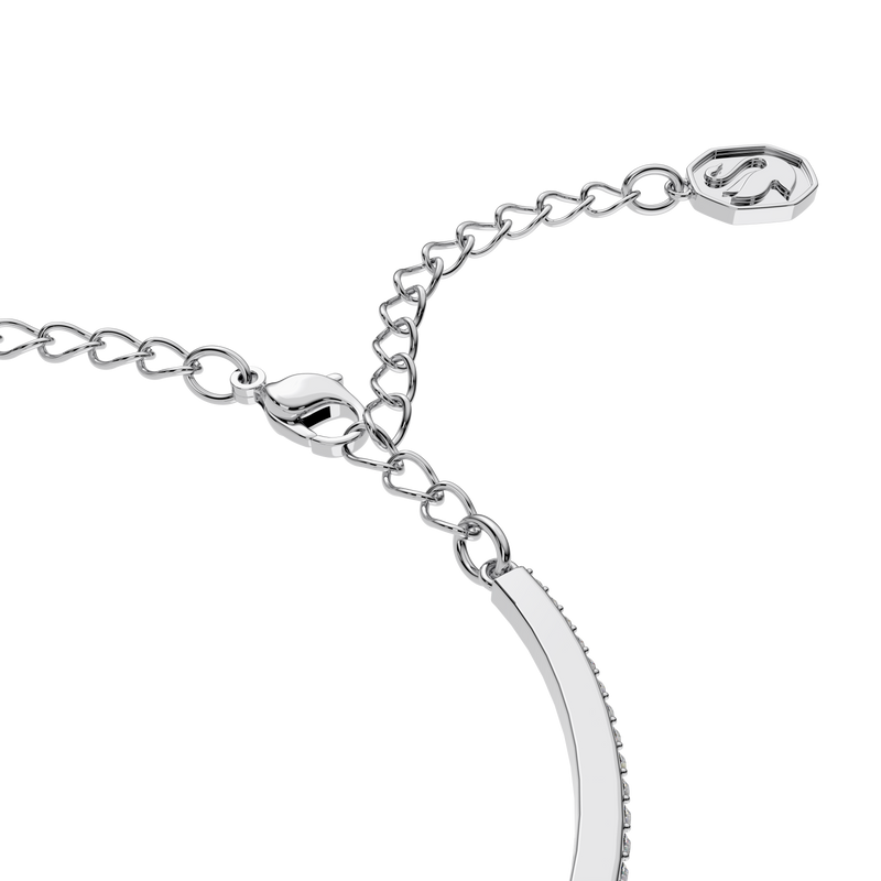 SWAROVSKI MILLENIA BANGLE, OCTAGON CUT, PAVÉ, WHITE, RHODIUM PLATED 5638494