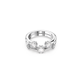 SWAROVSKI CONSTELLA RING, SET (2), ROUND CUT, WHITE, RHODIUM PLATED