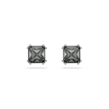 Swarovski Millenia stud earrings, Square cut, Black, Ruthenium plated 5642511
