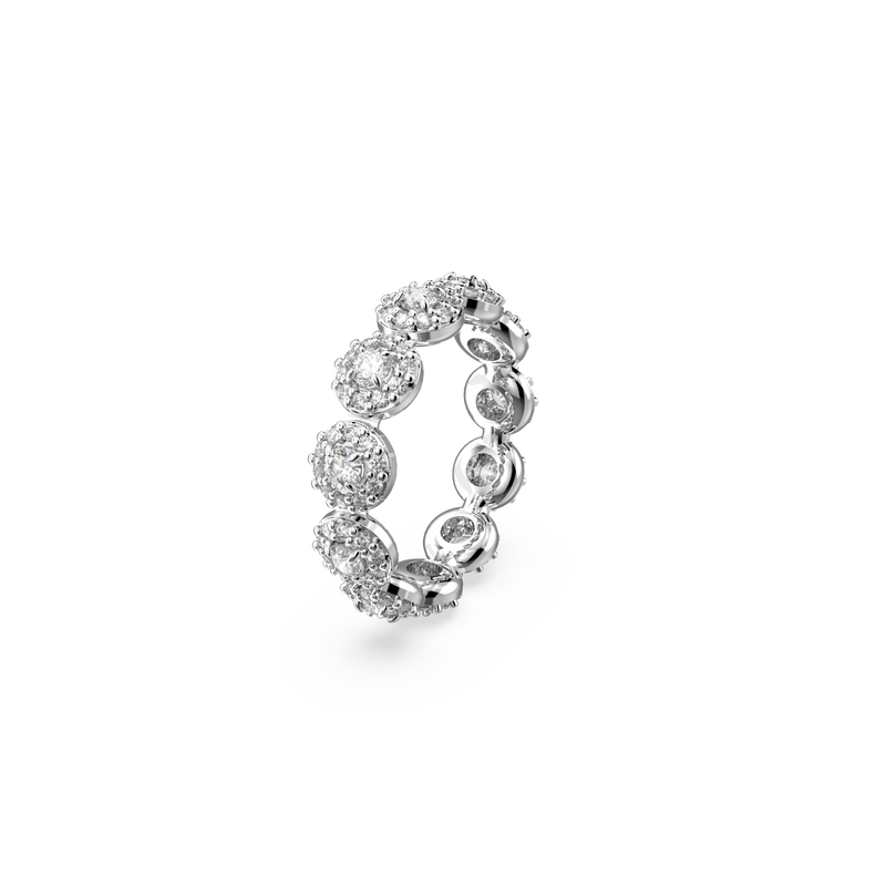 Swarovski Una Angelic ring, Round cut, White, Rhodium plated 5642610 ...