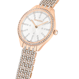 SWAROVSKI ATTRACT WATCH, SWISS MADE, FULL PAVÉ, METAL BRACELET, ROSE GOLD TONE, ROSE GOLD-TONE FINISH 5644053