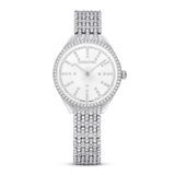 SWAROVSKI ATTRACT WATCH, SWISS MADE, FULL PAVÉ, METAL BRACELET, SILVER TONE, STAINLESS STEEL 5644062