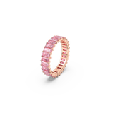 SWAROVSKI MATRIX RING, BAGUETTE CUT, PINK, ROSE GOLD-TONE PLATED