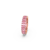 SWAROVSKI MATRIX RING, BAGUETTE CUT, PINK, ROSE GOLD-TONE PLATED