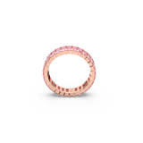 SWAROVSKI MATRIX RING, BAGUETTE CUT, PINK, ROSE GOLD-TONE PLATED