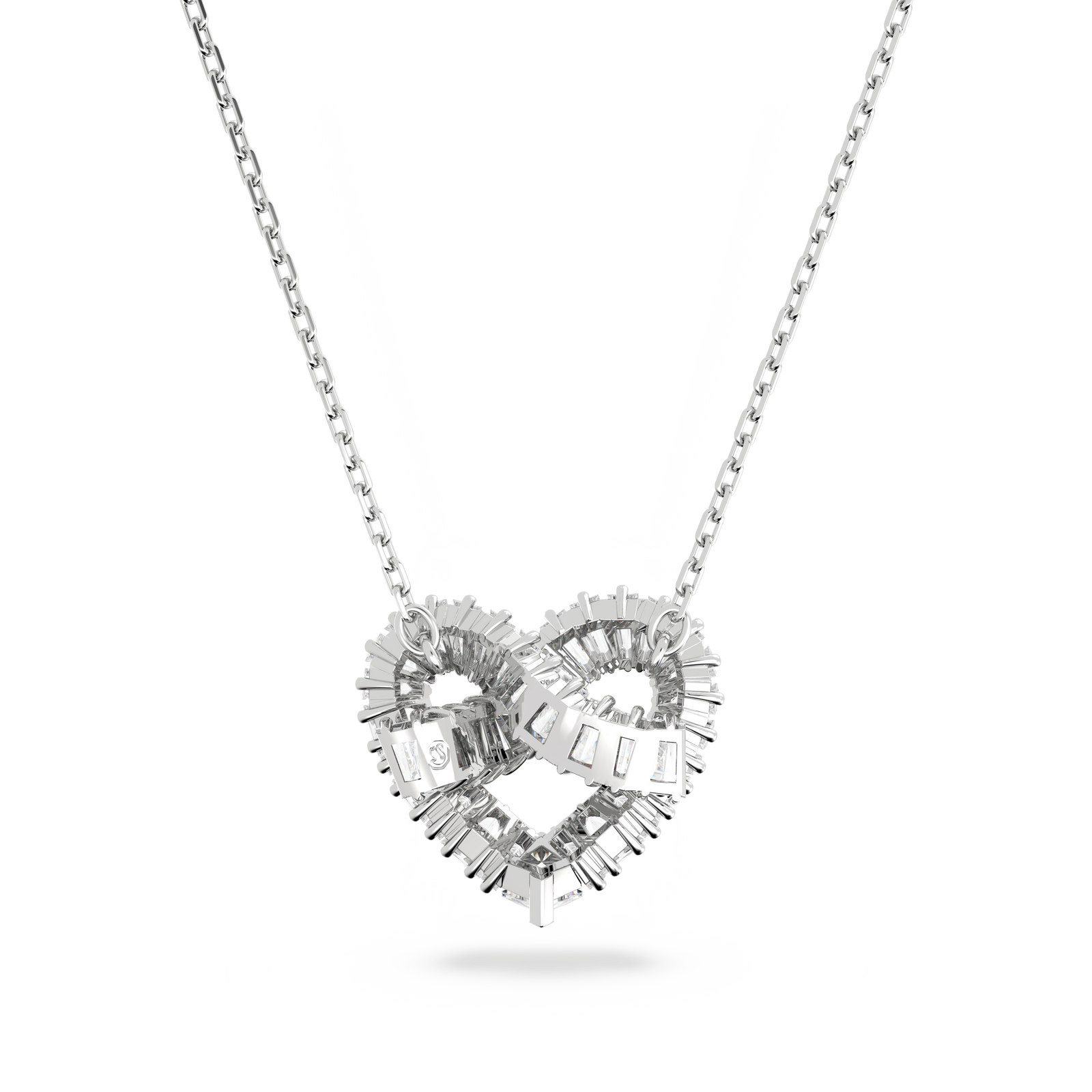 ★SWAROVSKI★ Matrix Heart Rhodium Necklace 5647924 Swarovski Matrix pendant, Mixed cuts, Heart, White, Rhodium