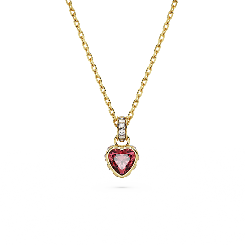 SWAROVSKI STILLA PENDANT, HEART, RED, GOLD-TONE PLATED 5648750