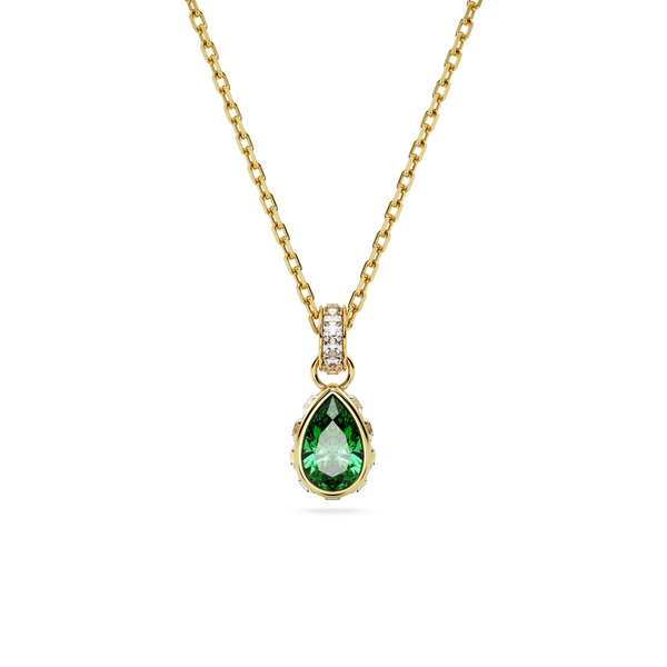 SWAROVSKI STILLA PENDANT, PEAR CUT, GREEN, GOLD-TONE PLATED 5648751