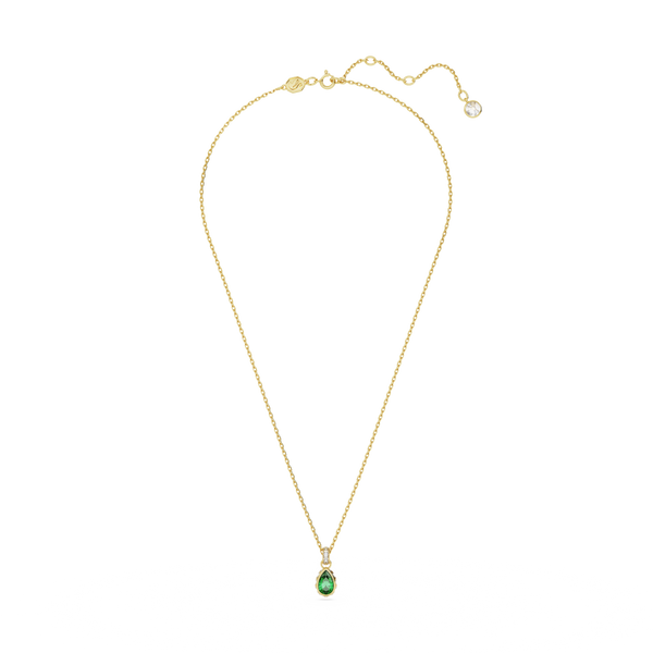 SWAROVSKI STILLA PENDANT, PEAR CUT, GREEN, GOLD-TONE PLATED 5648751