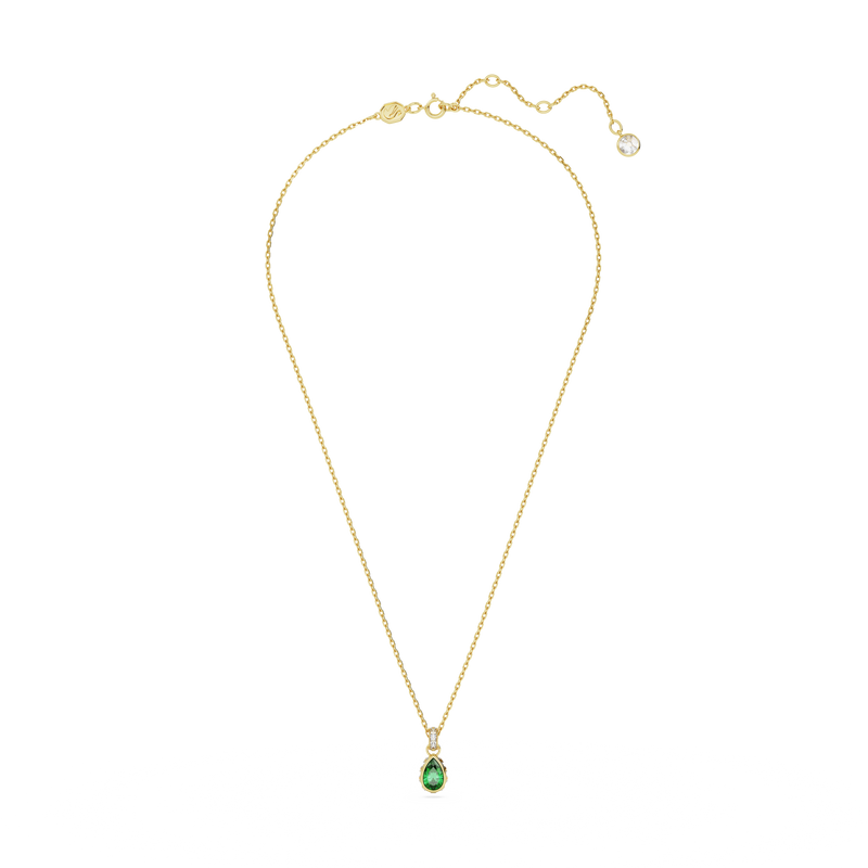 SWAROVSKI STILLA PENDANT, PEAR CUT, GREEN, GOLD-TONE PLATED 5648751