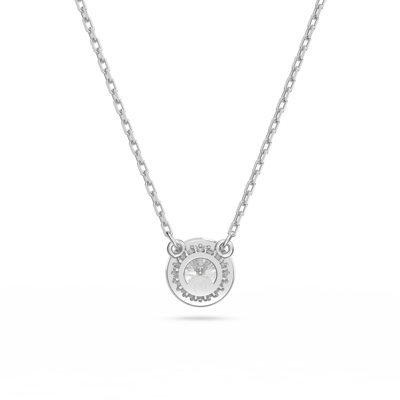 Swarovski Una Angelic pendant, Round cut, Pavé, White, Rhodium plated ...
