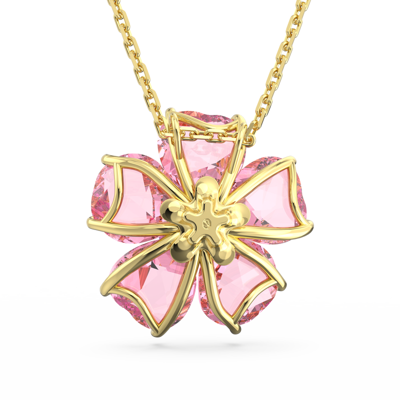 SWAROVSKI FLORERE NECKLACE, FLOWER, PINK, GOLD-TONE PLATED 5650569