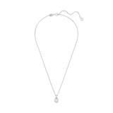 Swarovski Birthstone pendant, Square cut, April, White, Rhodium plated 5651704