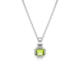 Swarovski Birthstone pendant, Square cut, August, Green, Rhodium plated 5651706