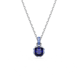 Swarovski Birthstone pendant, Square cut, September, Blue, Rhodium plated 5651790