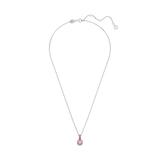 Swarovski Birthstone pendant, Square cut, October, Pink, Rhodium plated 5651791