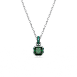 Swarovski Birthstone pendant, Square cut, May, Green, Rhodium plated 5651793