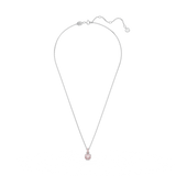 Swarovski Birthstone pendant, Square cut, June, Pink, Rhodium plated 5652044