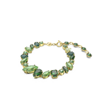 Swarovski Gema bracelet, Mixed cuts, Green, Gold-tone plated 5652822