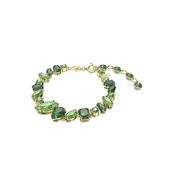 SWAROVSKI GEMA BRACELET, MIXED CUTS, GREEN, GOLD-TONE PLATED 5652822