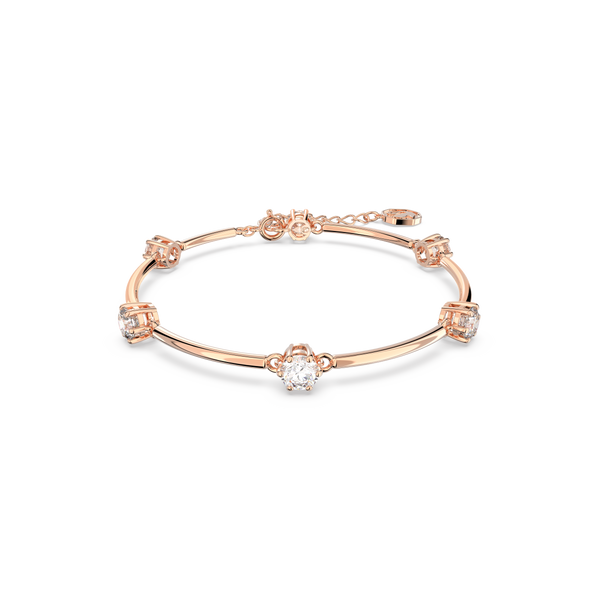 SWAROVSKI CONSTELLA BANGLE, ROUND CUT, WHITE, ROSE GOLD-TONE PLATED 5654495