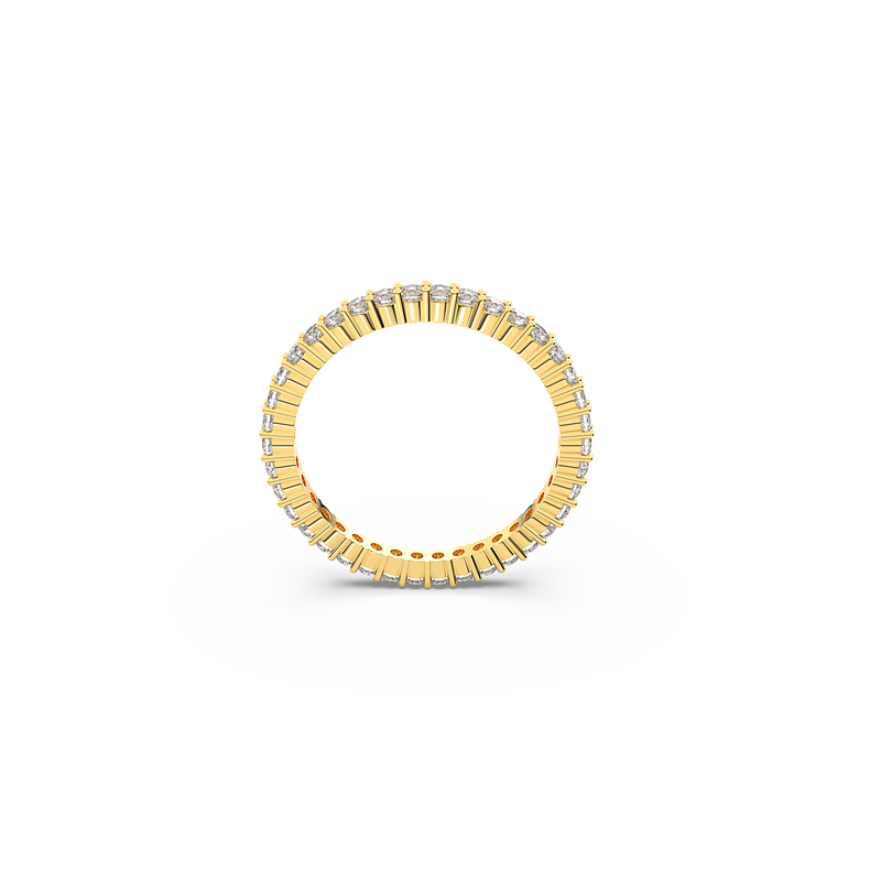 SWAROVSKI VITTORE RING, ROUND CUT, WHITE, GOLD-TONE FINISH