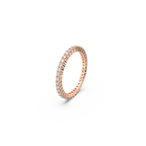 SWAROVSKI VITTORE RING, ROUND CUT, WHITE, ROSE GOLD-TONE FINISH