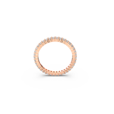 SWAROVSKI VITTORE RING, ROUND CUT, WHITE, ROSE GOLD-TONE FINISH