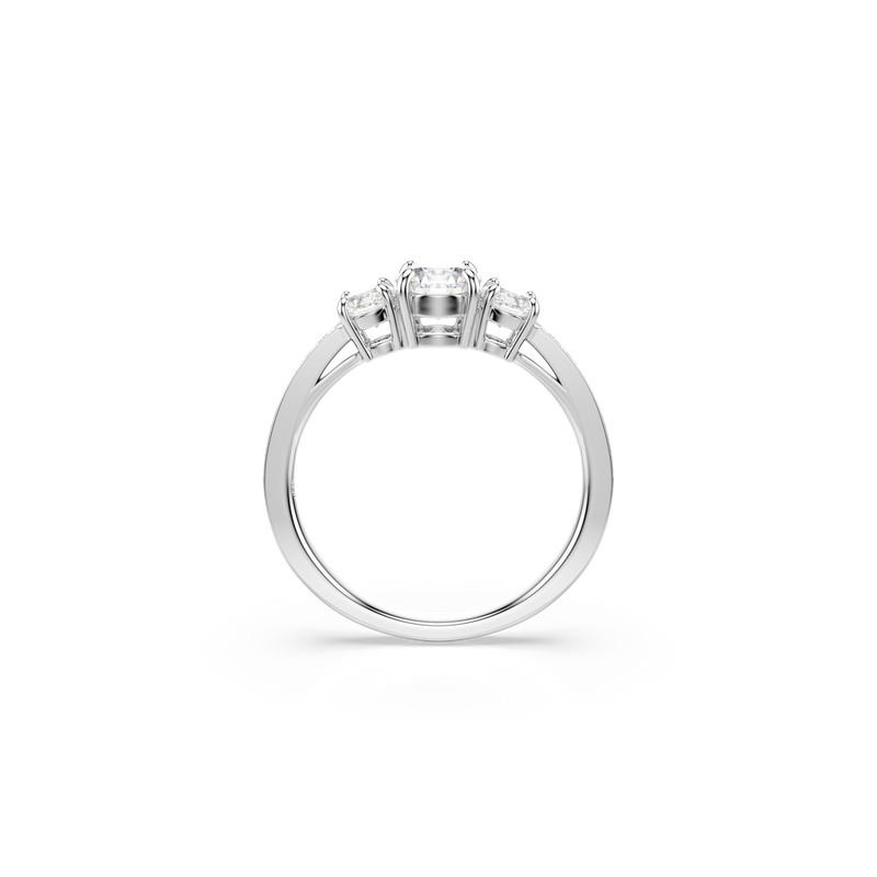 Swarovski Stilla Attract ring, Round cut, White, Silver-tone finish ...