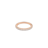 SWAROVSKI VITTORE RING, ROUND CUT, WHITE, ROSE GOLD-TONE FINISH