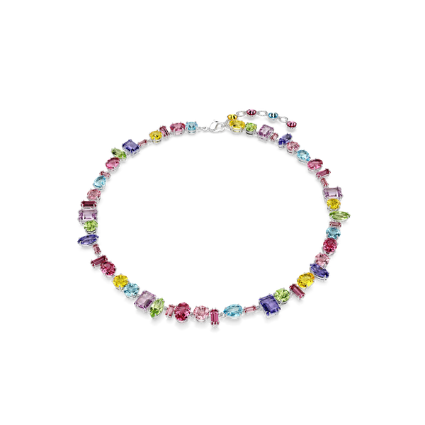 SWAROVSKI GEMA NECKLACE, MIXED CUTS, MULTICOLORED, RHODIUM PLATED 5656397