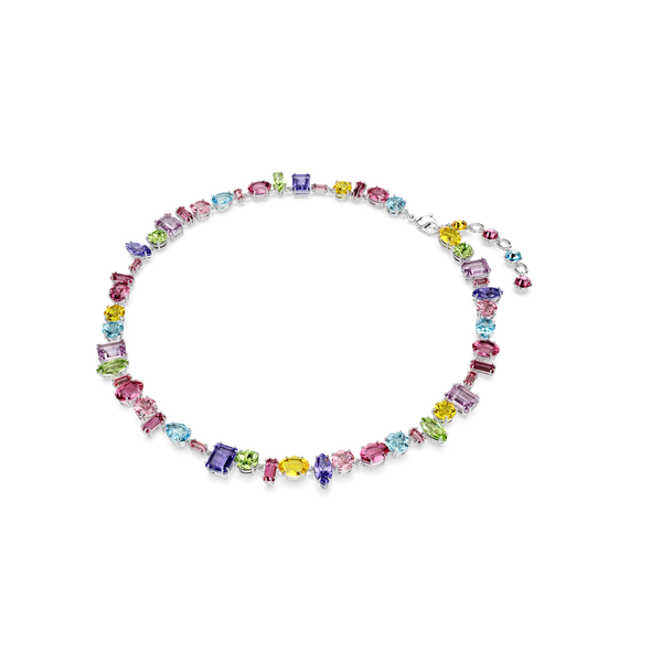 SWAROVSKI GEMA NECKLACE, MIXED CUTS, MULTICOLORED, RHODIUM PLATED 5656397