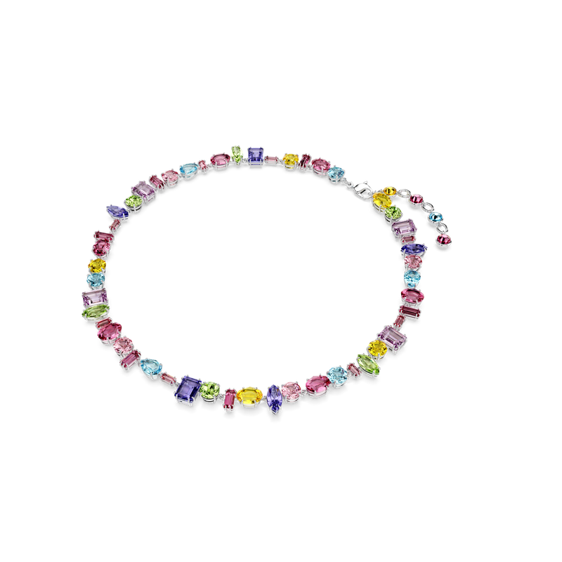 SWAROVSKI GEMA NECKLACE, MIXED CUTS, MULTICOLORED, RHODIUM PLATED 5656397