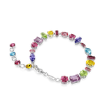 Swarovski Gema bracelet, Mixed cuts, Multicolored, Rhodium plated 5656427