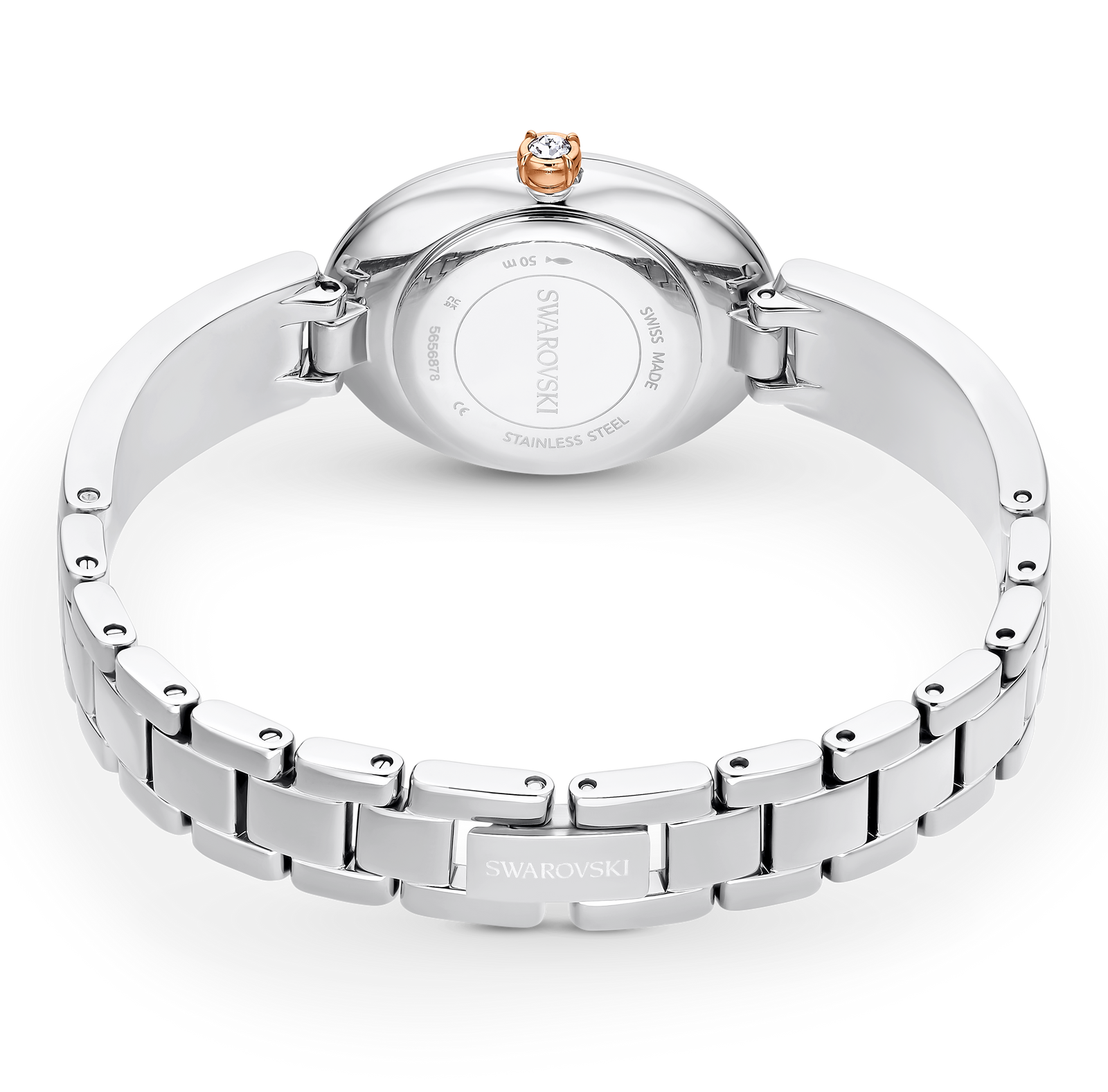 Swarovski ゴールド ステンレススチール 時計 Swarovski Cosmopolitan Diamond Powder Gold Dial Rose Gold