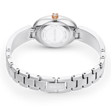 SWAROVSKI CRYSTAL ROCK OVAL WATCH, SWISS MADE, METAL BRACELET, WHITE, STAINLESS STEEL 5656878